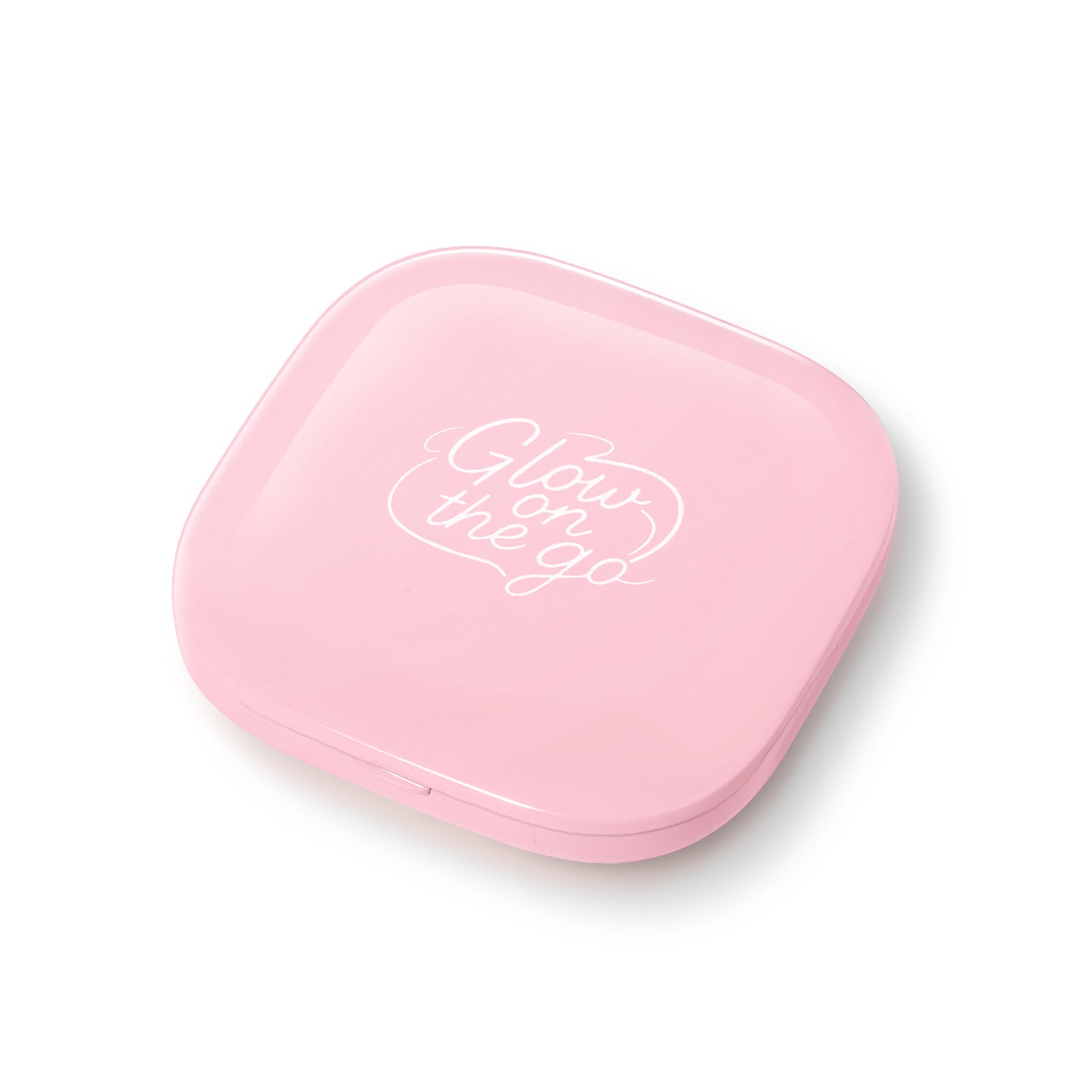 GLOW ON THE GO Compact Makeup Mirror Double-sided 1x/3x Magnification.