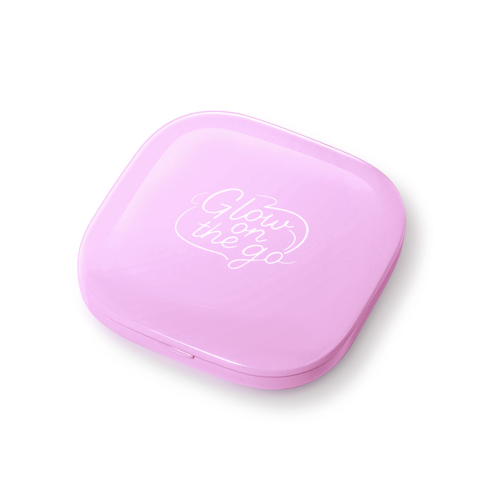GLOW ON THE GO Compact Makeup Mirror Double-sided 1x/3x Magnification.